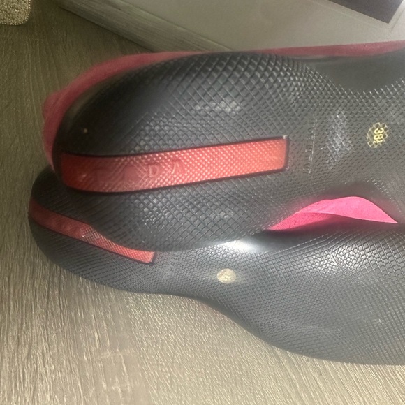 PRADA Italy Women's Linea Rossa Boots Size 38,5, Suede, Fuchsia - Picture 10 of 10